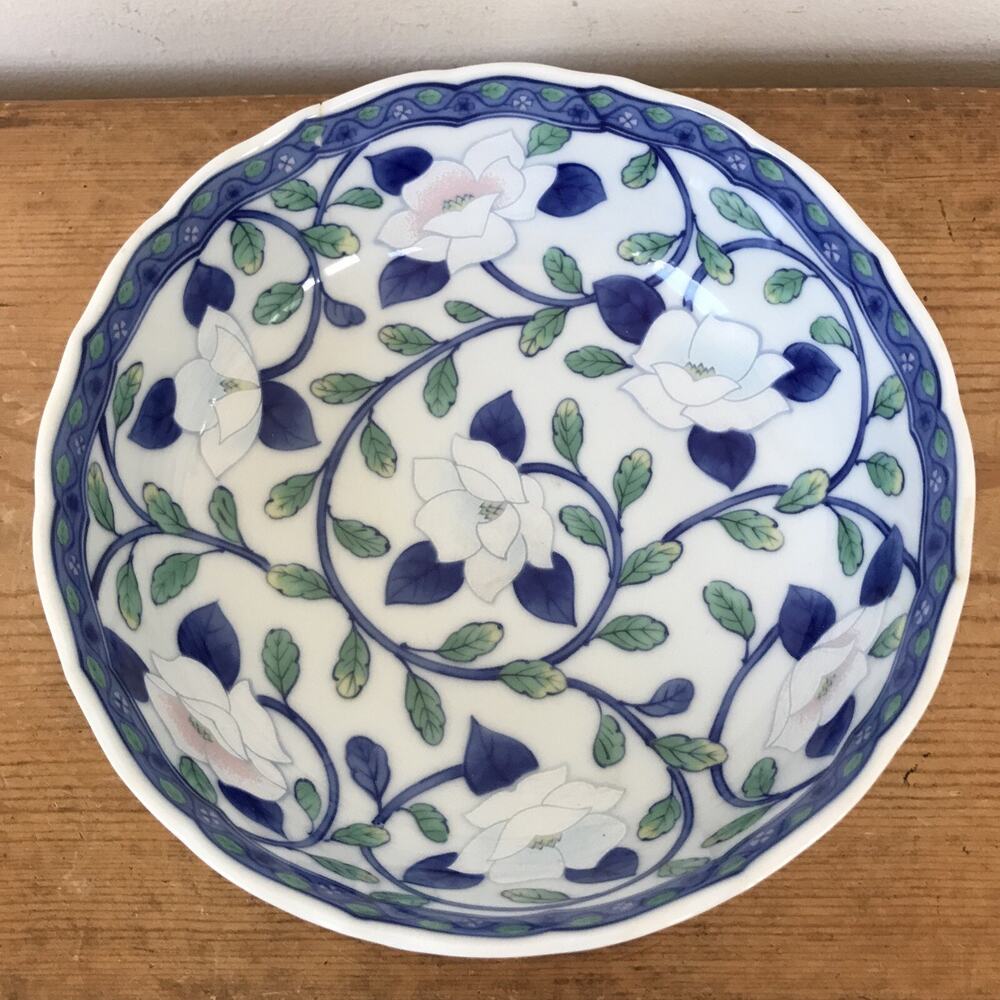 Gokusai Maebata Andrea Sadek Lotus Flowers Japanese Floral Porcelain Bowl 7“
